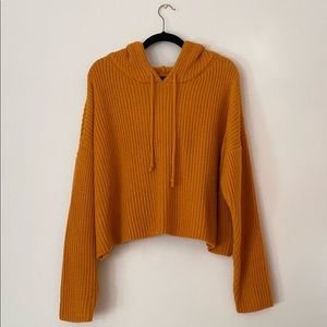 Plus Size Cropped Hoodie Sweater